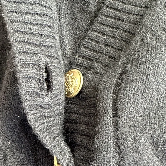 J. Crew Cashmere Black V-Neck Sweater Vest - Picture 6 of 6